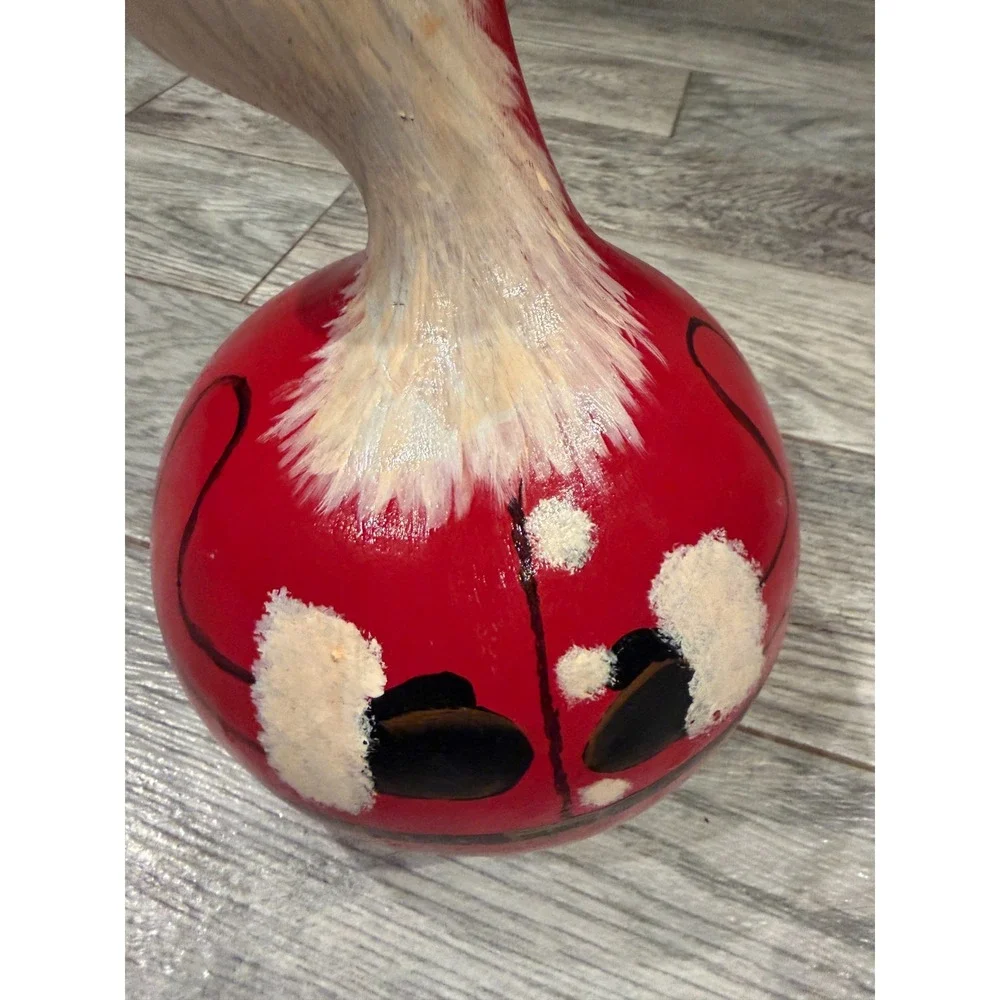 Santa Claus Gourd Hand Painted Artisan Folk Art Christmas‎ Handmade 11